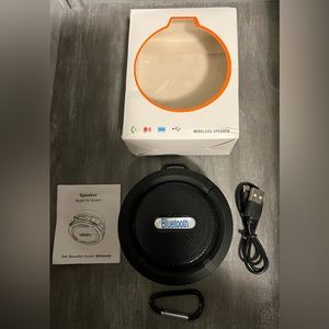Wireless Speaker, Black, Great for Outdoor or Shower or Inside, Model:  C6